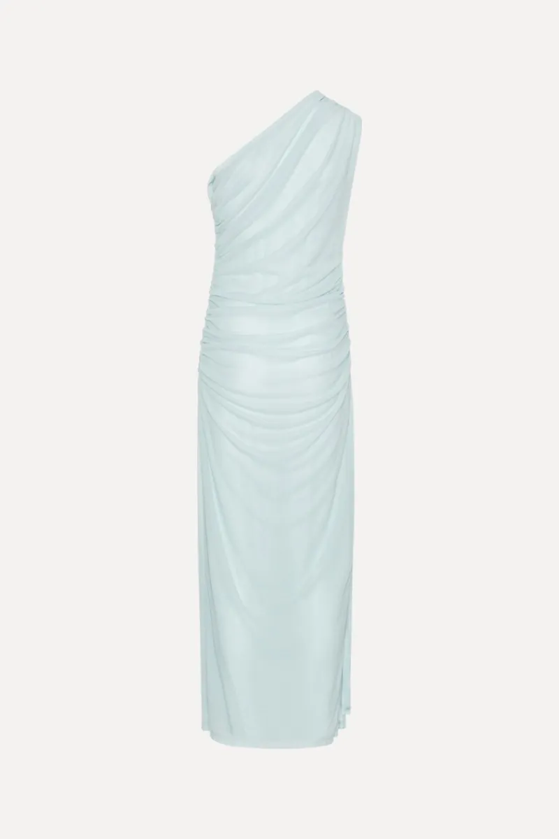 Maxi Dress|Dresses-ROTATE Birger Christensen One Shoulder Dress Light Blue Plein Air color