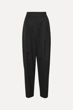 Pants-ROTATE Birger Christensen Pleated Tailored Pants Black Black color