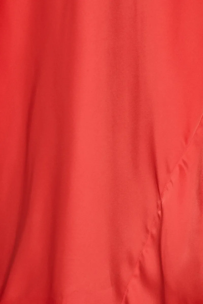 Maxi Dress|Dresses-ROTATE Birger Christensen Satin Maxi Dress Red Racing Red color