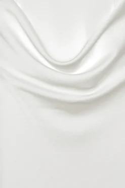 Maxi Dress|Dresses-ROTATE Birger Christensen Satin Maxi Train Dress White Egret color