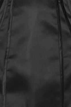 Mini Dresses|Dresses-ROTATE Birger Christensen Satin Mini Dress Black Black color