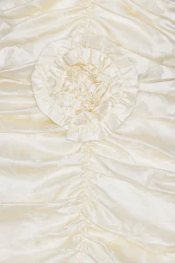 Bridal|Mini Dresses-ROTATE Birger Christensen Satin Mini Dress White Egret Comb. color