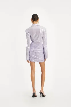Sequins|Mini Dresses-ROTATE Birger Christensen Sequin Mini Dress Purple Misty Lilac color