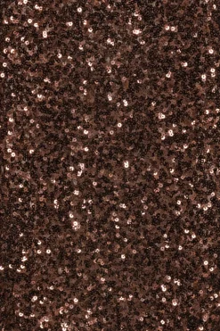 Skirts-ROTATE Birger Christensen Sequin Pencil Skirt Dark Brown CHICORY COFFEE color