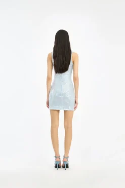 Mini Dresses|Dresses-ROTATE Birger Christensen Sequins Mini Dress Light Blue Plein Air color