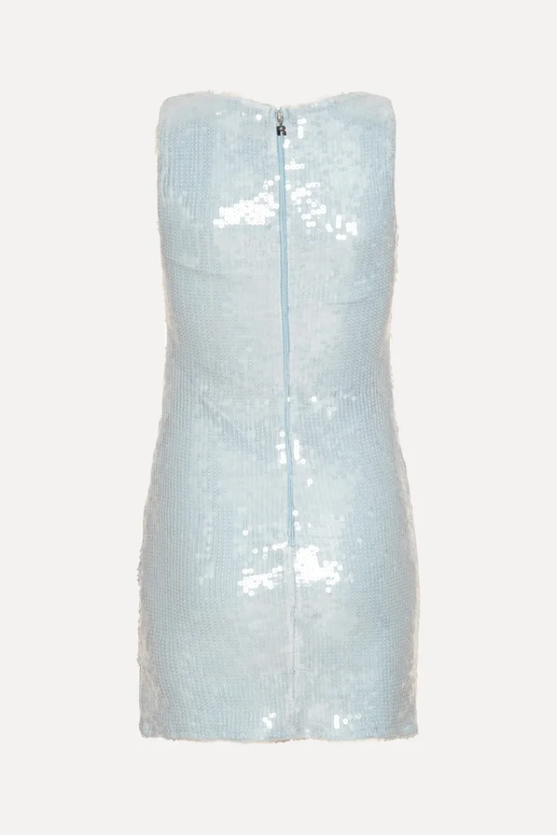 Mini Dresses|Dresses-ROTATE Birger Christensen Sequins Mini Dress Light Blue Plein Air color