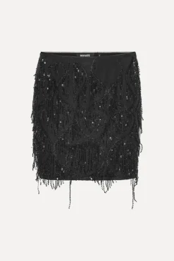 Skirts-ROTATE Birger Christensen Sequins Mini Skirt Black Black color