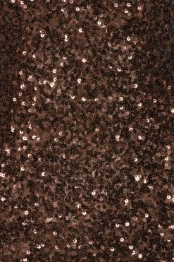 Sequins|Mini Dresses-ROTATE Birger Christensen Sequins Sleeveless Dress Dark Brown CHICORY COFFEE color