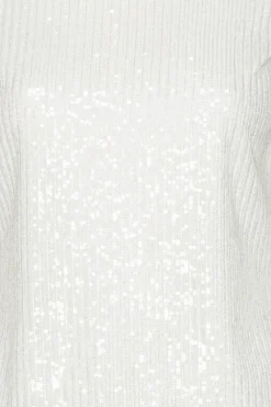 Tops-ROTATE Birger Christensen Sequins T-shirt Bright White Bright White color