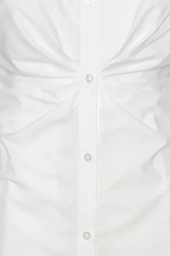 Tops|Dresses-ROTATE Birger Christensen Shirt Dress W/ Twist Bright White Bright White color