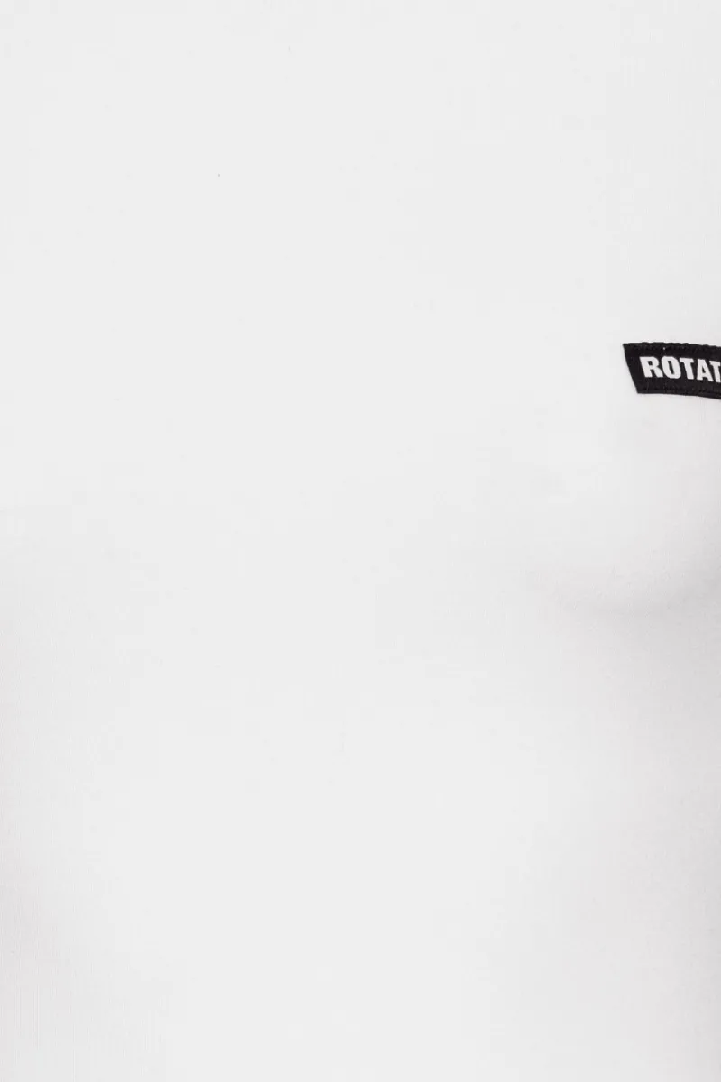 Tops-ROTATE Birger Christensen Short Sleeve T-shirt White Logo Bright White color