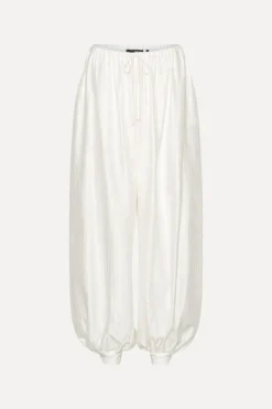 Pants-ROTATE Birger Christensen Striped Balloon Pants Bright White Bright White color