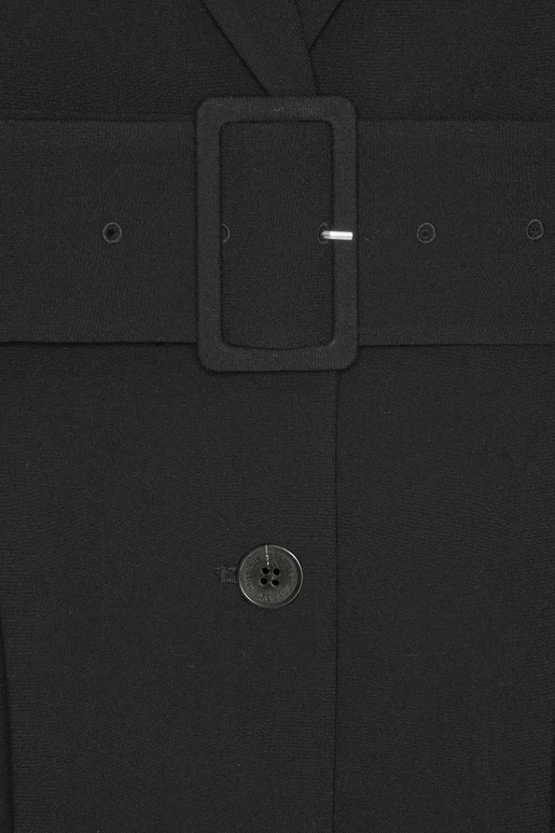 Outerwear-ROTATE Birger Christensen Suiting Belted Blazer Black Black color