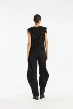 Pants-ROTATE Birger Christensen Suiting Cargo Pants Black Black color