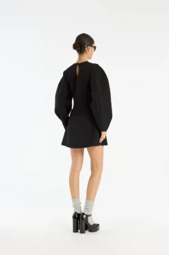 Mini Dresses|Dresses-ROTATE Birger Christensen Suiting Flared Mini Dress Black Black color