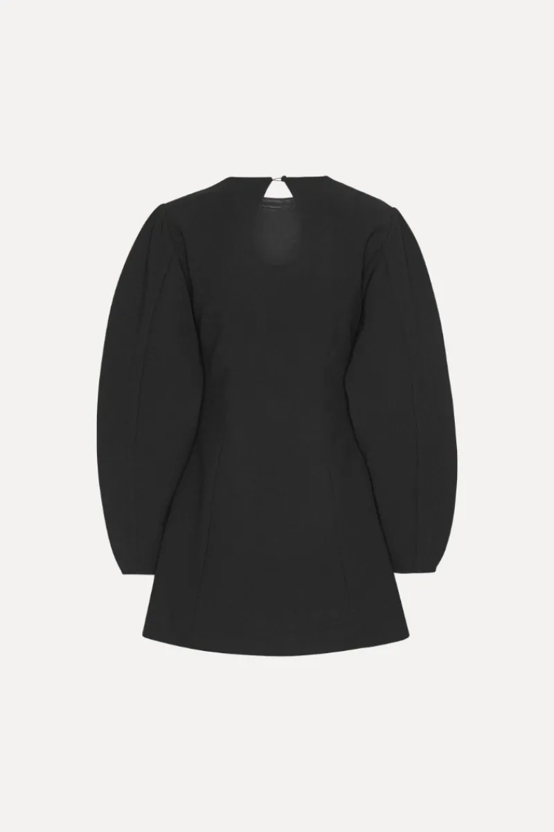 Mini Dresses|Dresses-ROTATE Birger Christensen Suiting Flared Mini Dress Black Black color