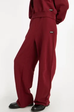 Pants-ROTATE Birger Christensen Terry Back Sweatpants Bordeaux Zinfandelcolor