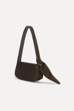 Bags-ROTATE Birger Christensen The Scarf Bag Brown Suede Chocolate Torte color