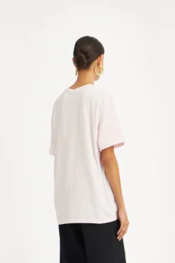 Tops-ROTATE Birger Christensen Thin Jersey T-shirt Light Pink Ballerina color
